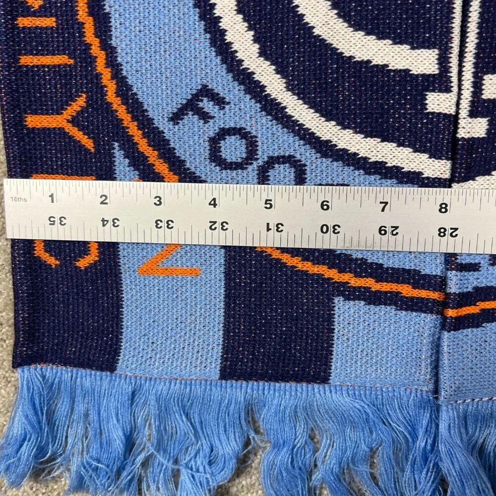 Adidas Unisex OSFA Blue Orange Winter Fringe New York City FC MLS Scarf‎ NWT